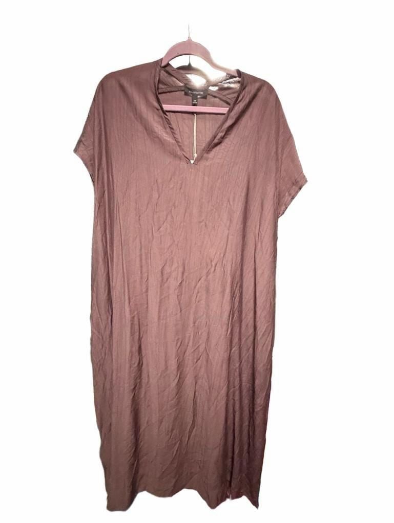 Grade & Gather V-Neck Dress Size S/M Mauve Textured Midi 4