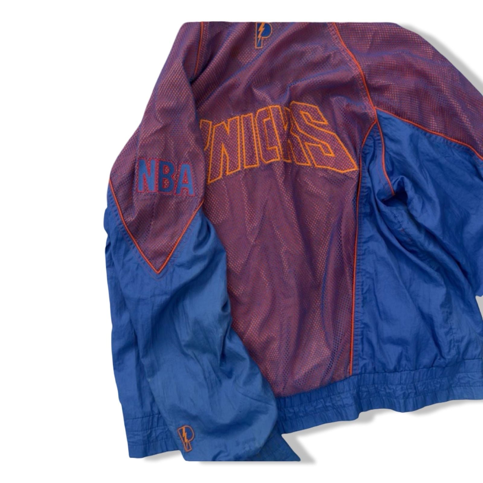 Pro Player New York Knicks Jacket Size XL Blue Orange 90s Windbreaker 4