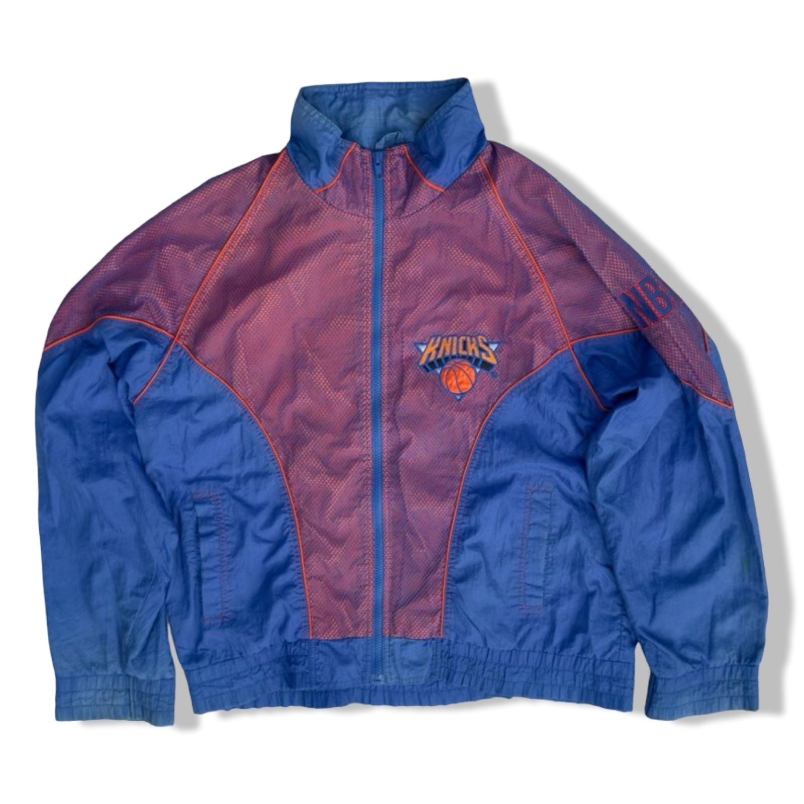 Pro Player New York Knicks Jacket Size XL Blue Orange 90s Windbreaker 2