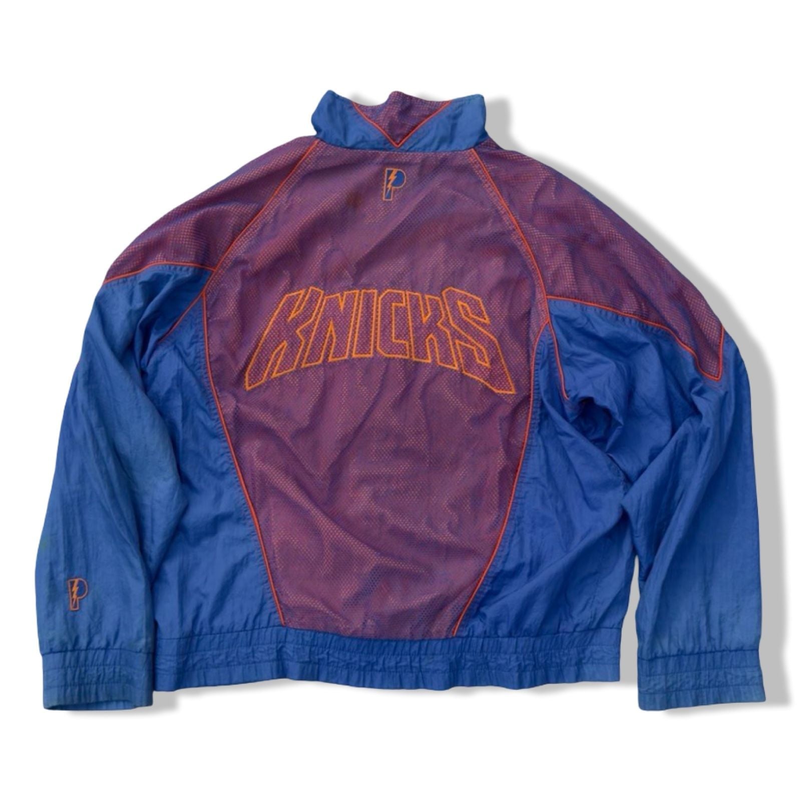Pro Player New York Knicks Jacket Size XL Blue Orange 90s Windbreaker 3