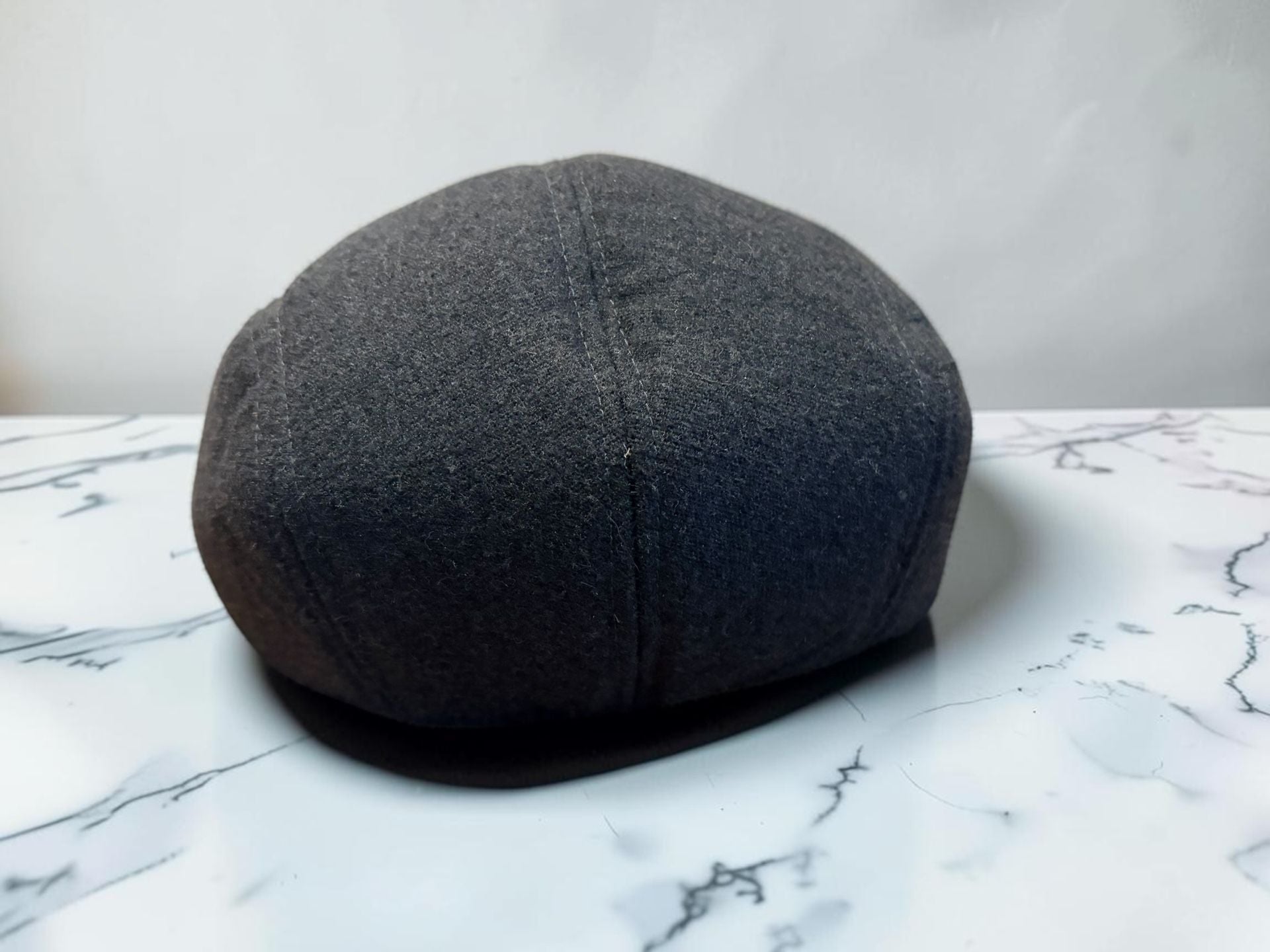 Unbranded Newsboy Flat Cap Size Large 58 Dark Grey Cotton Blend Cabbie Hat 5