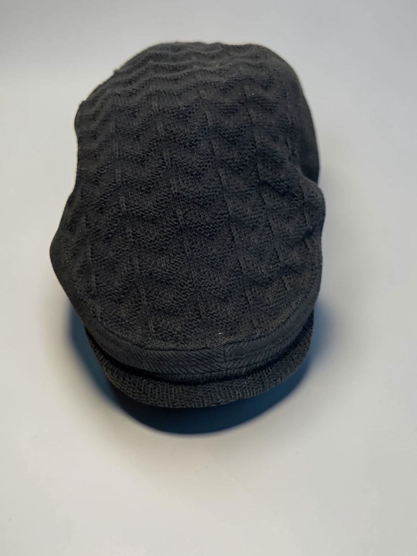 Aldo Newsboy Cap Size L Black Knit Flat Hat 3