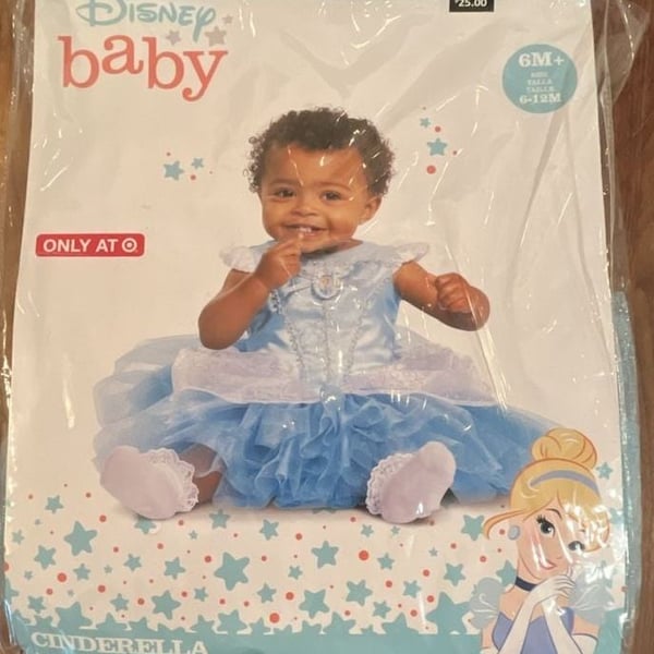 Disney Baby Cinderella Infant Costume Size 6-12M Blue Tutu Dress