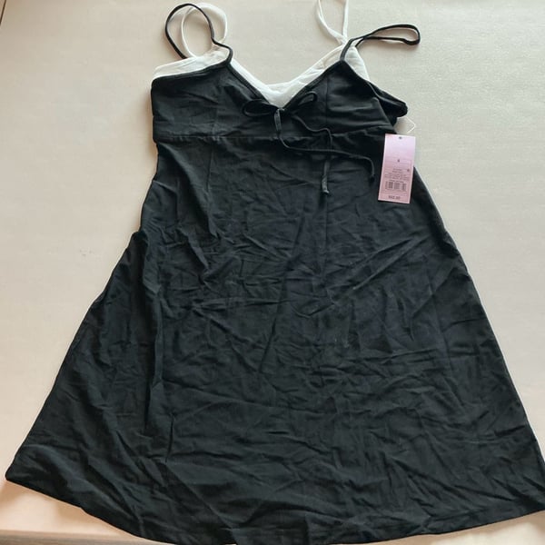 Wild Fable Layered Mini Dress Size S Black White
