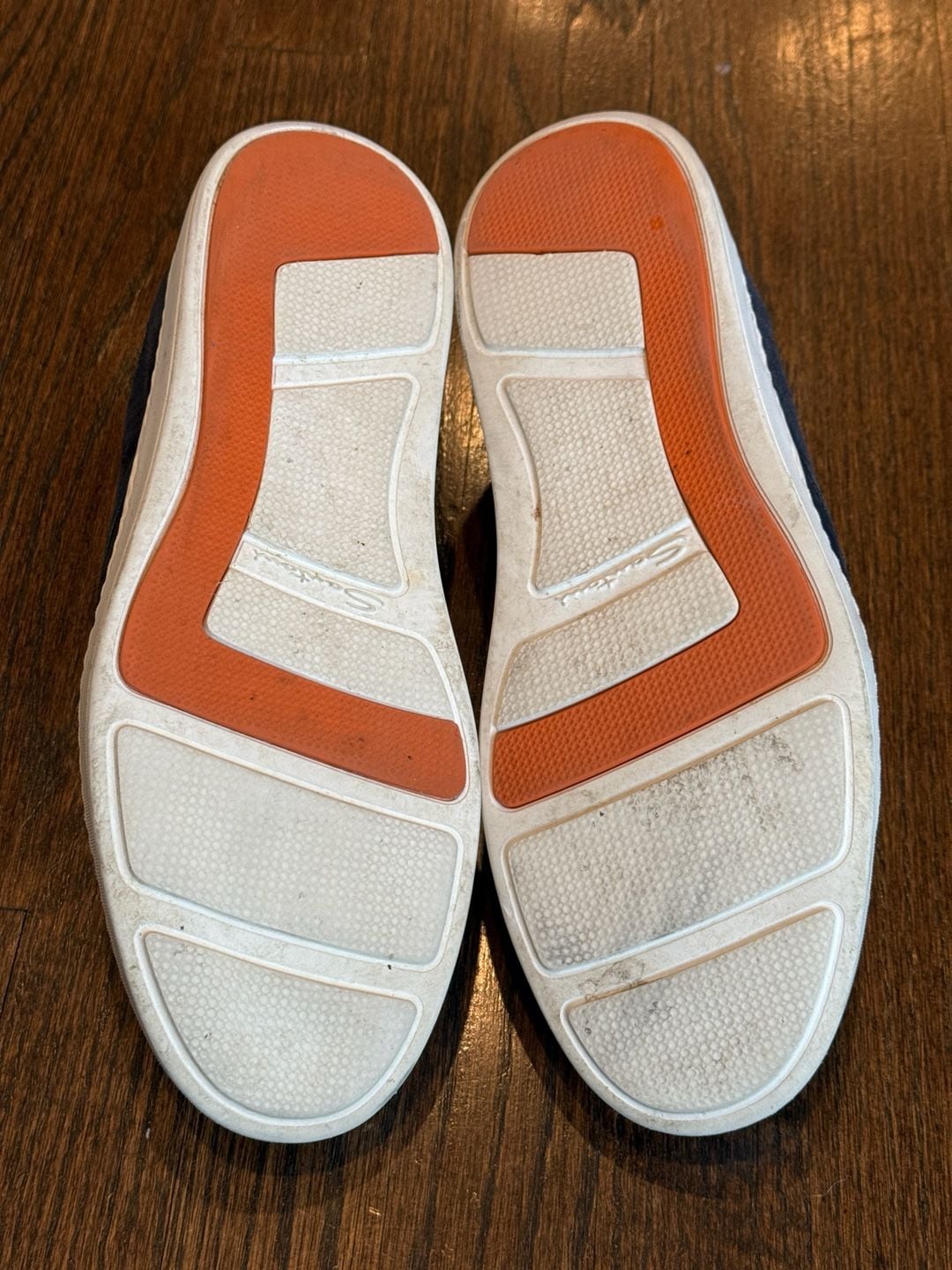 SANTONI low top men's blue suede slip-on sneakers - made in Italy / 43EU / 9.5US 8