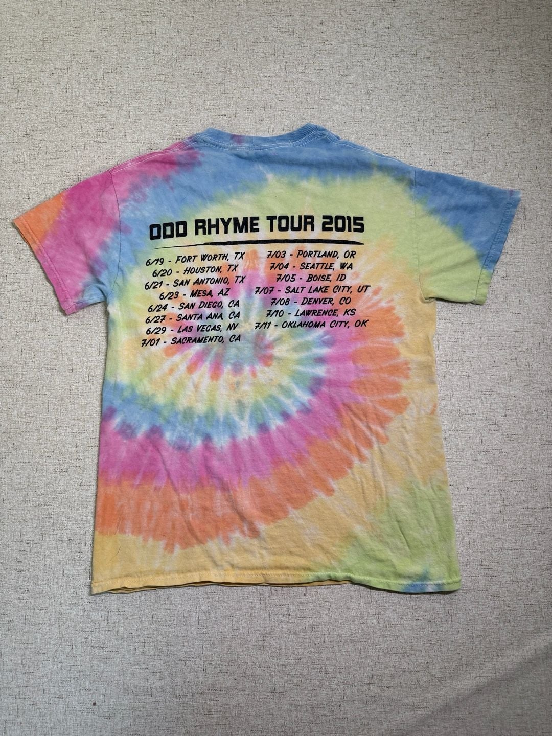 Taylor Caniff T-Shirt 2015 Odd Rhyme Tour Tie Dye 4