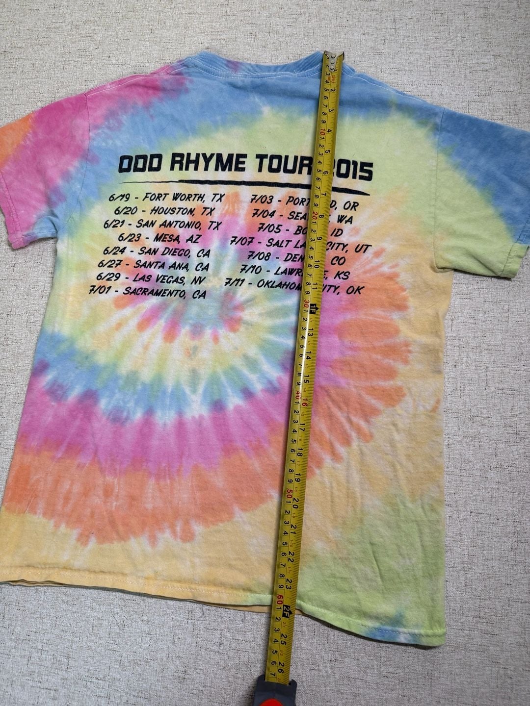 Taylor Caniff T-Shirt 2015 Odd Rhyme Tour Tie Dye 7