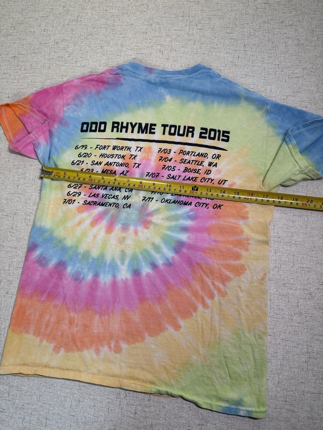 Taylor Caniff T-Shirt 2015 Odd Rhyme Tour Tie Dye 8