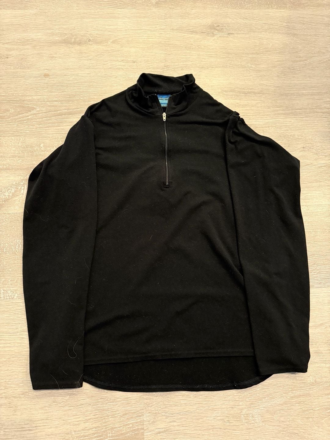 Patagonia Stretch Capilene 1/2-Zip Pullover Size Medium Black 2