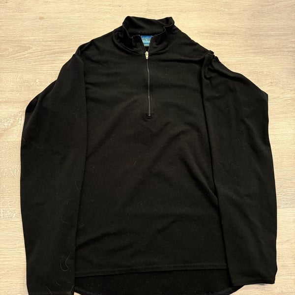Patagonia Stretch Capilene 1/2-Zip Pullover Size Medium Black