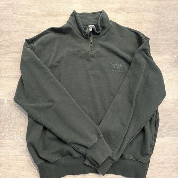 Rainforest Cafe Las Vegas Quarter Zip Sweatshirt Size XXL Dark Green