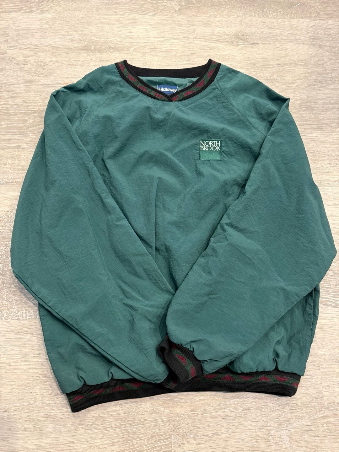 Holloway Northbrook Windbreaker Pullover Forest Green Vintage Size XL 1