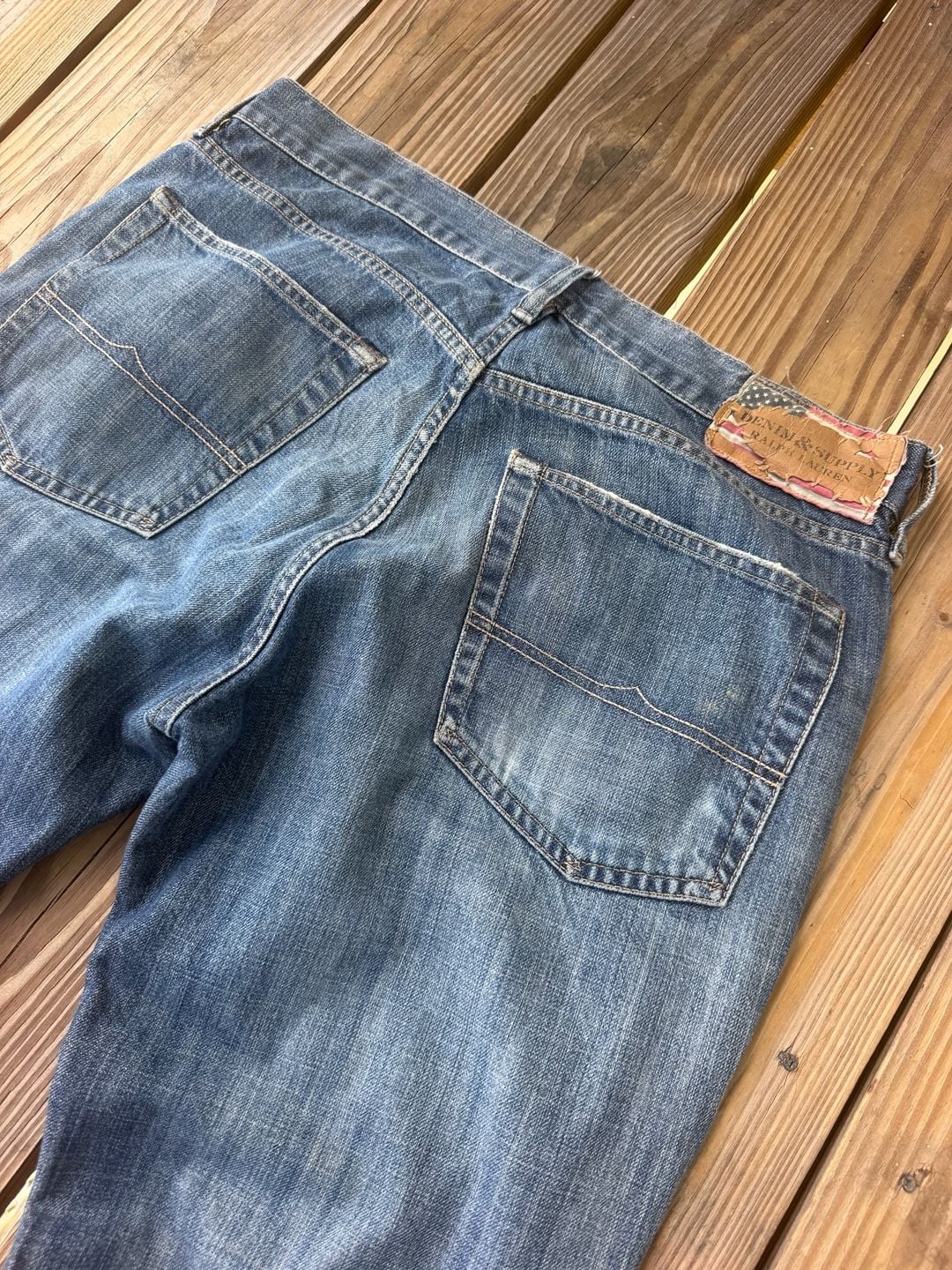 Denim & Supply Ralph Lauren Jeans Size 36x32 Blue Cotton Slouch Fit 6