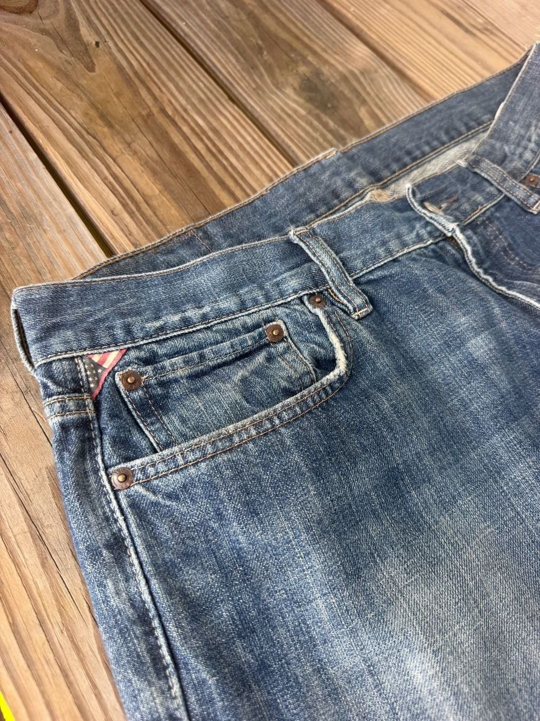 Denim & Supply Ralph Lauren Jeans Size 36x32 Blue Cotton Slouch Fit 3