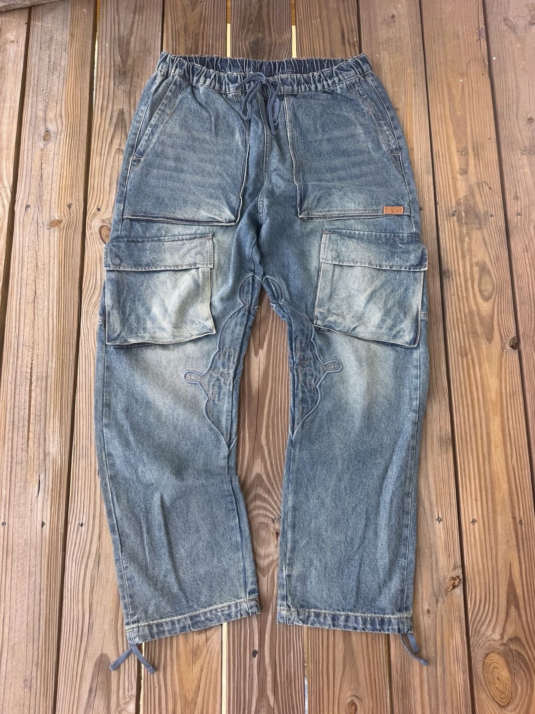 Billionaire Boys Club Bronco Cargo Jeans Size XXL Blue Denim 2