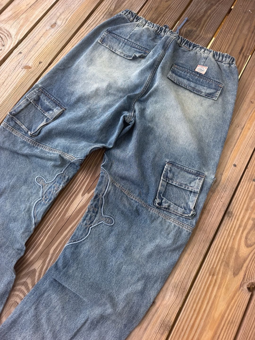 Billionaire Boys Club Bronco Cargo Jeans Size XXL Blue Denim 6