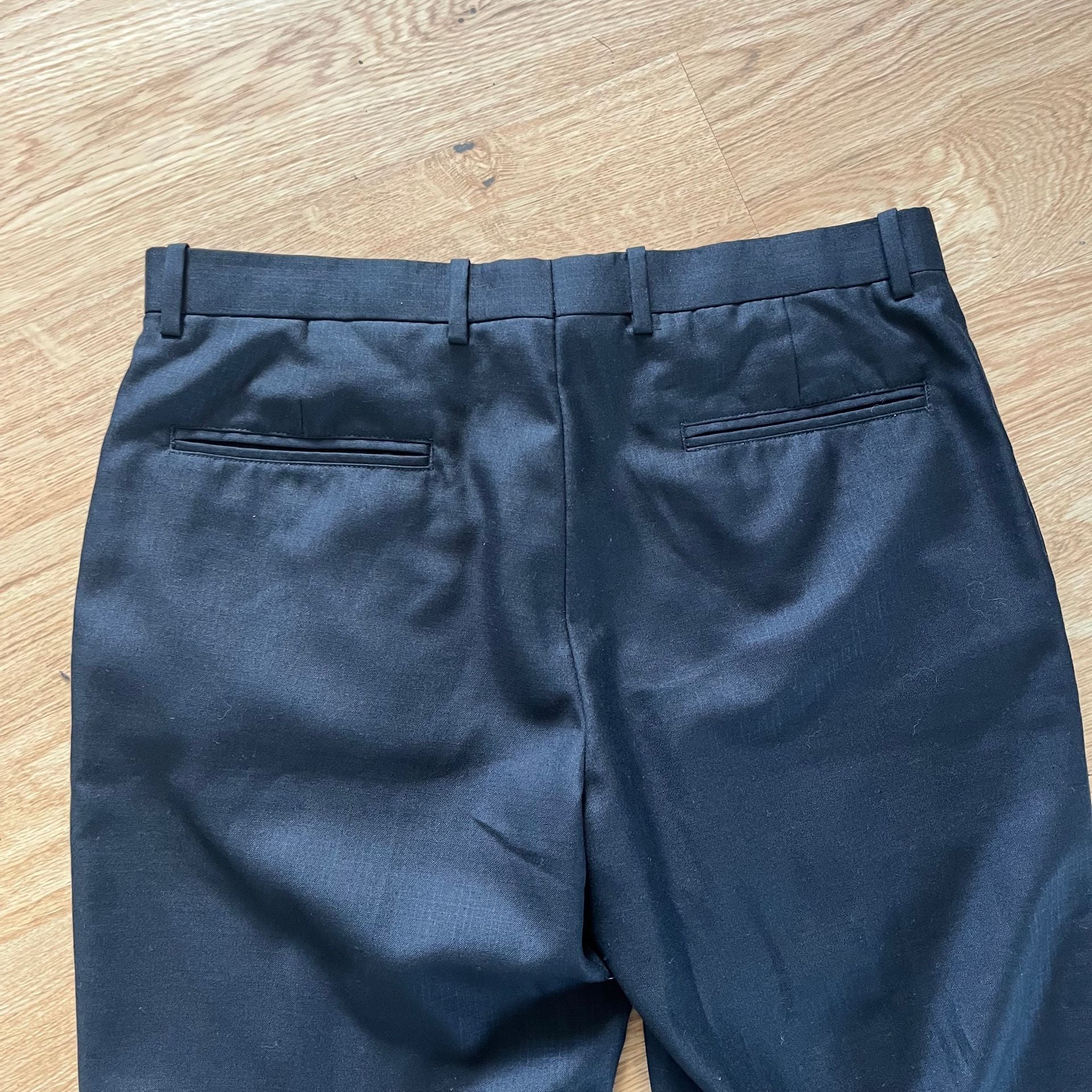Marc Anthony Dress Pants Size 34x32 Black Flat Front Trousers 9