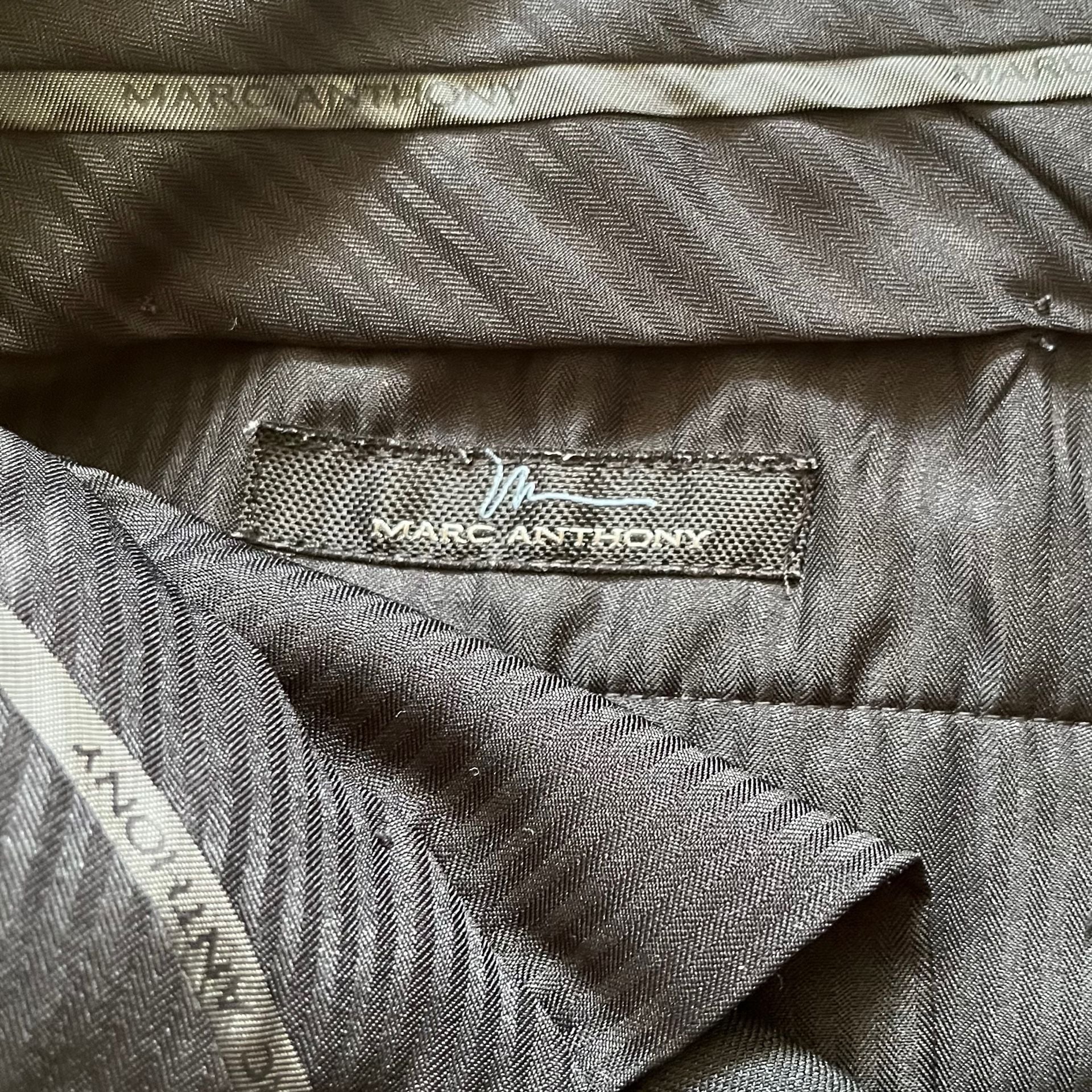 Marc Anthony Dress Pants Size 34x32 Black Flat Front Trousers 6