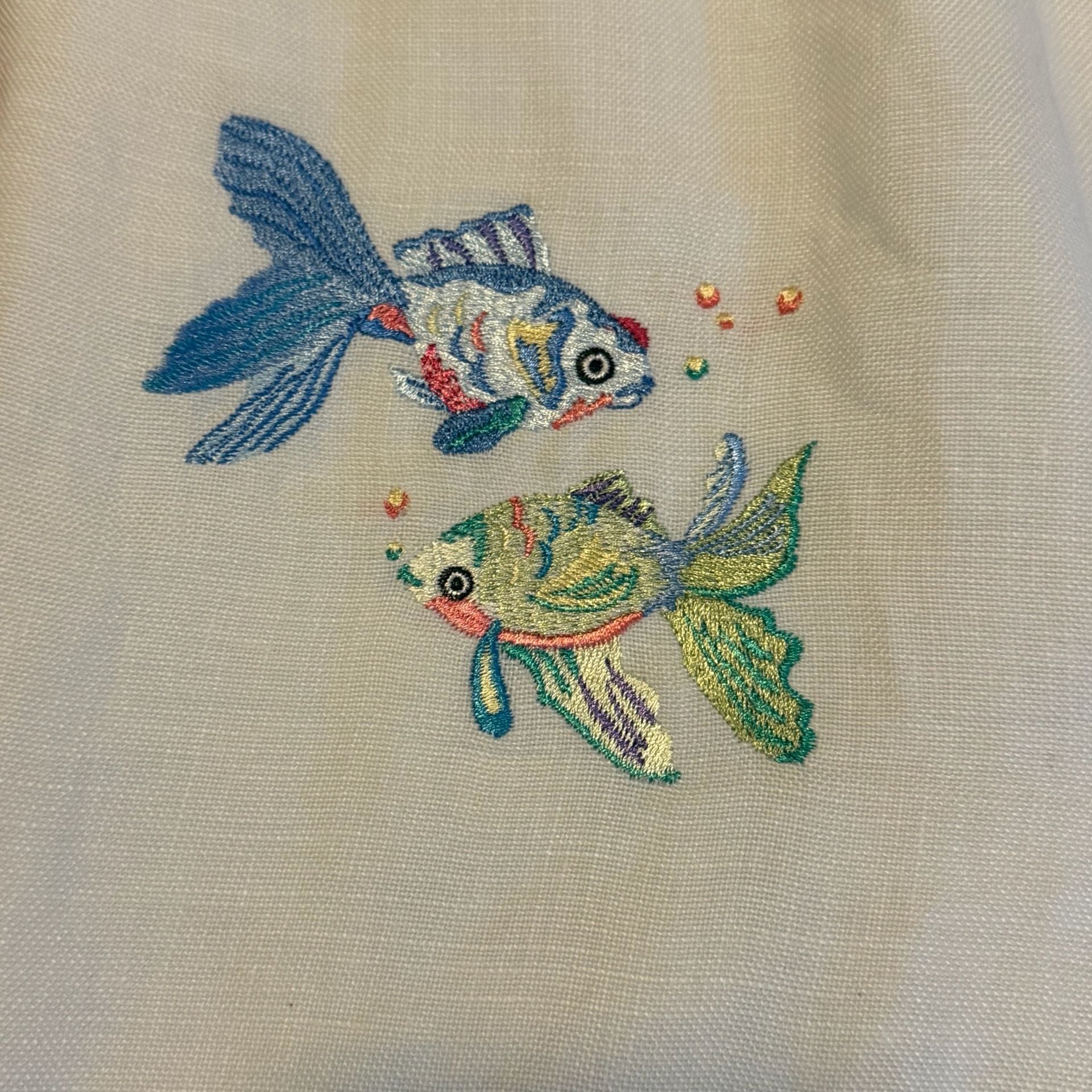 Talbots Irish Linen Skirt Size 8 Embroidered Fish 5