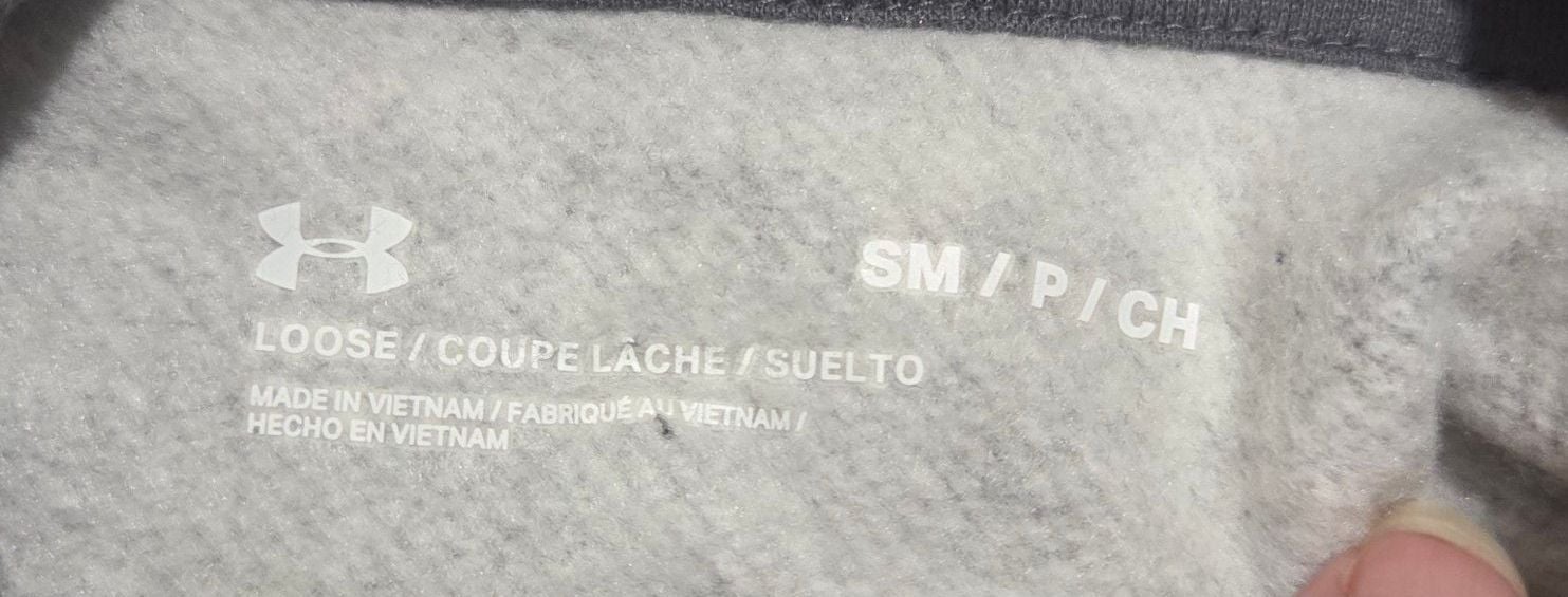 Under Armour Rival Fleece Hoodie Size SM Gray All Over Print 7