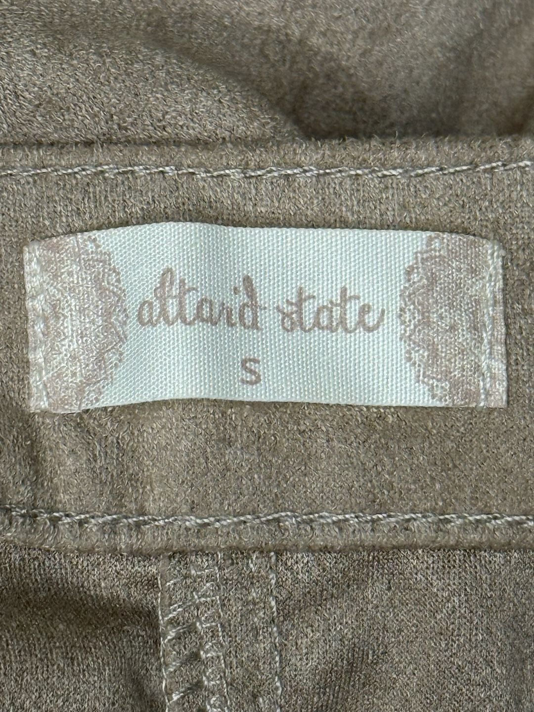 Altar'd State Skirt Size S Stone Faux Suede Button Front Mini 4
