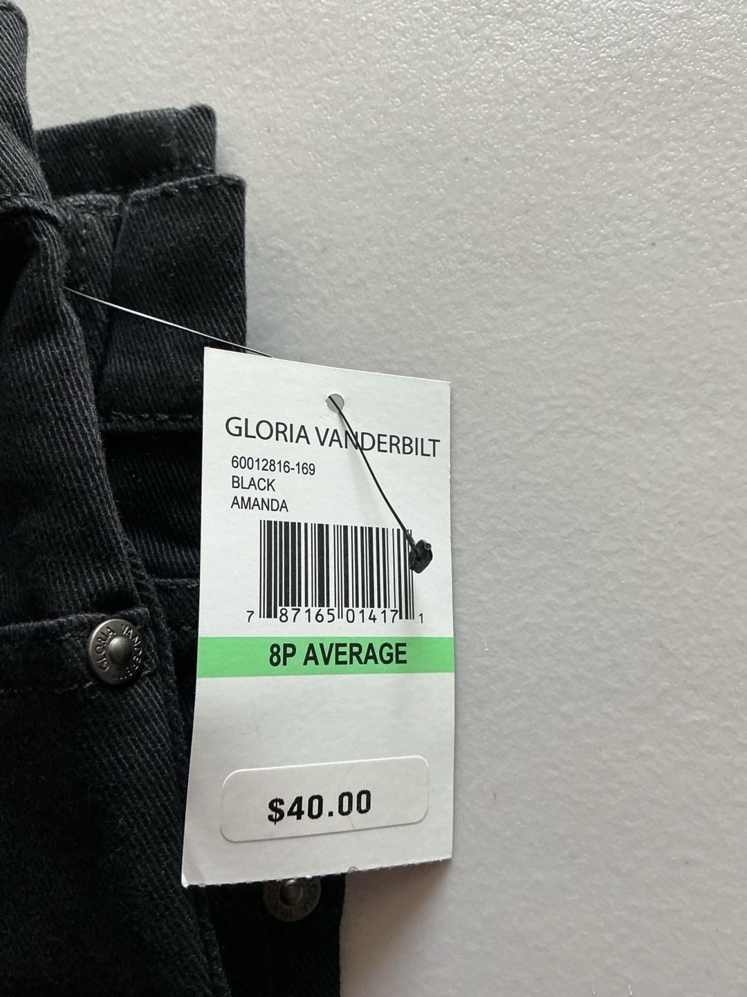 Gloria Vanderbilt Amanda Jeans Size 8P Black NWT 4