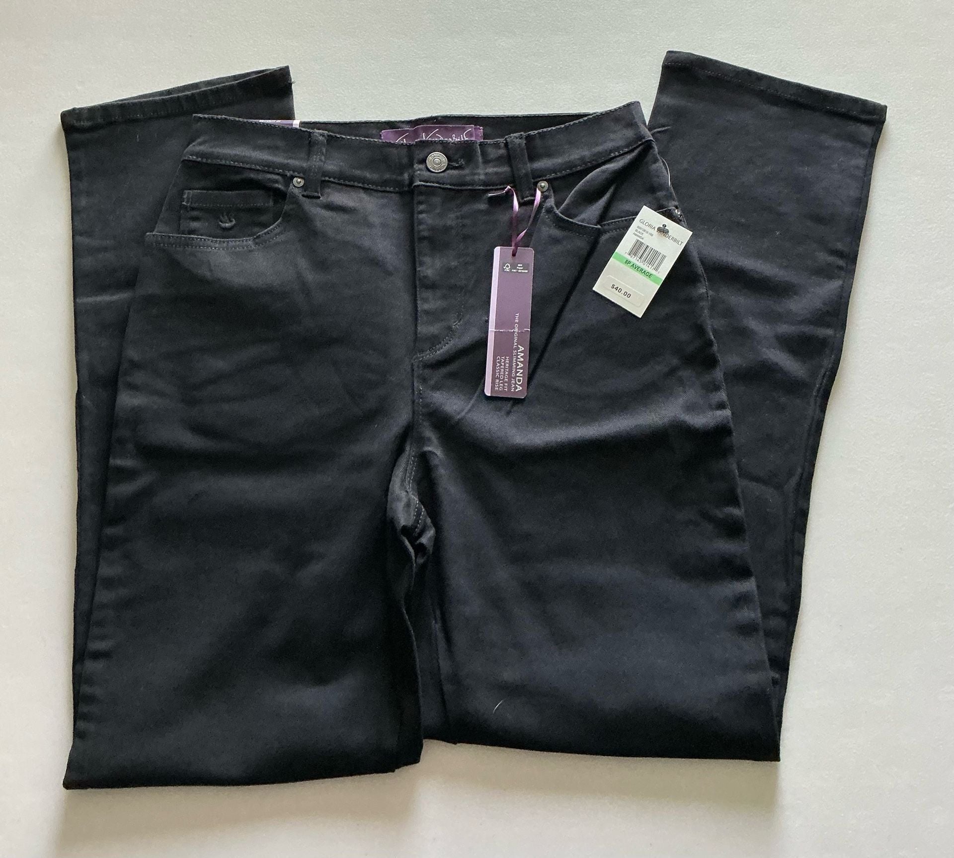 Gloria Vanderbilt Amanda Jeans Size 8P Black NWT 5