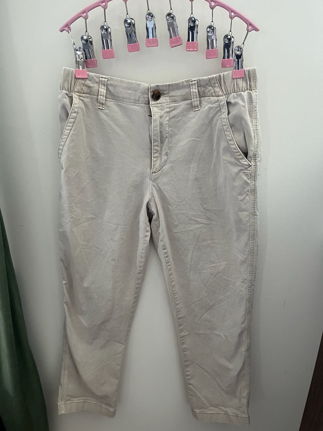 Old Navy OG Chino Pants Size S Petite Beige High Rise 2