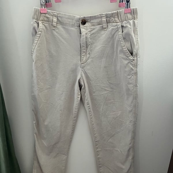 Old Navy OG Chino Pants Size S Petite Beige High Rise