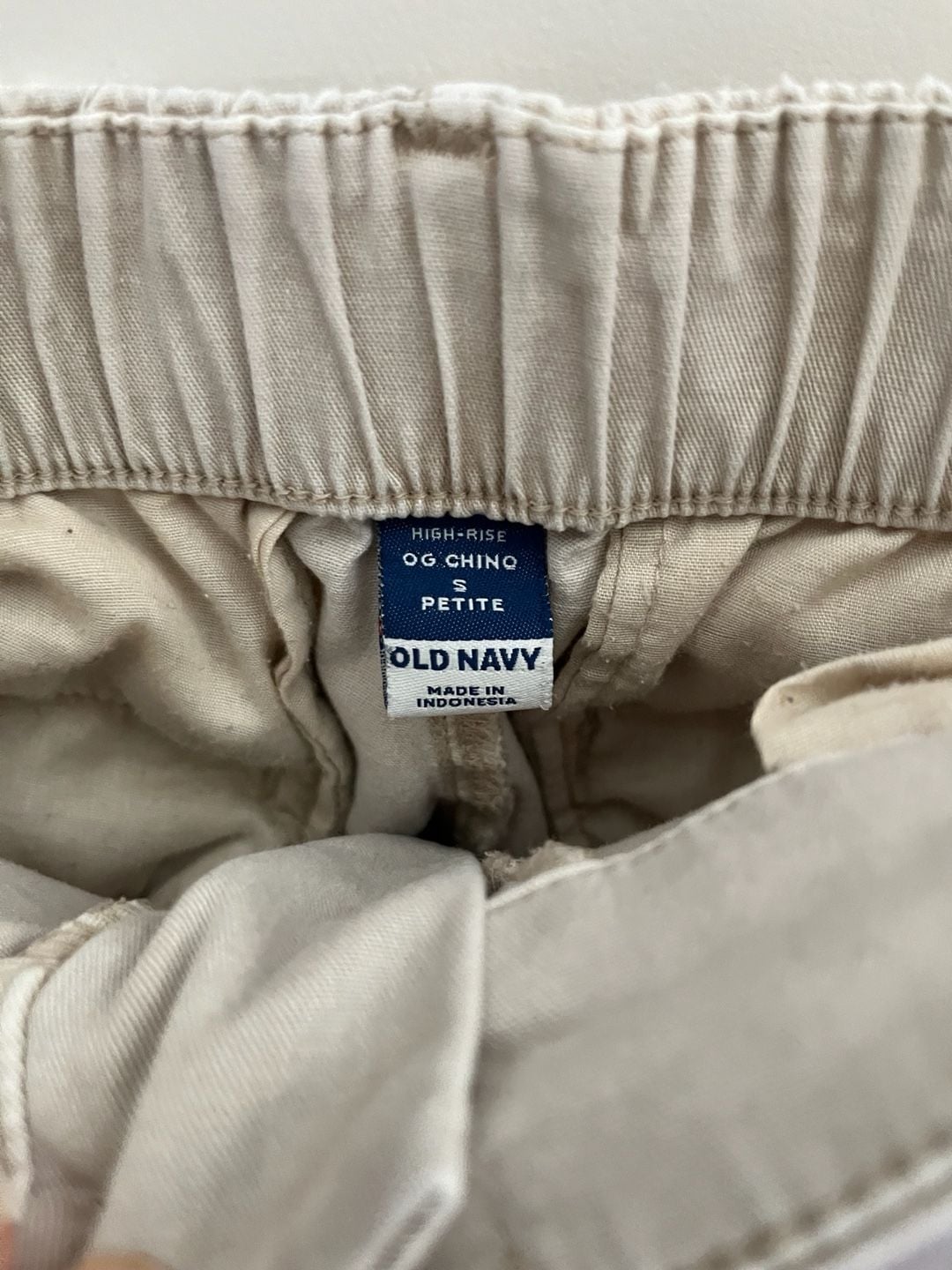 Old Navy OG Chino Pants Size S Petite Beige High Rise 4