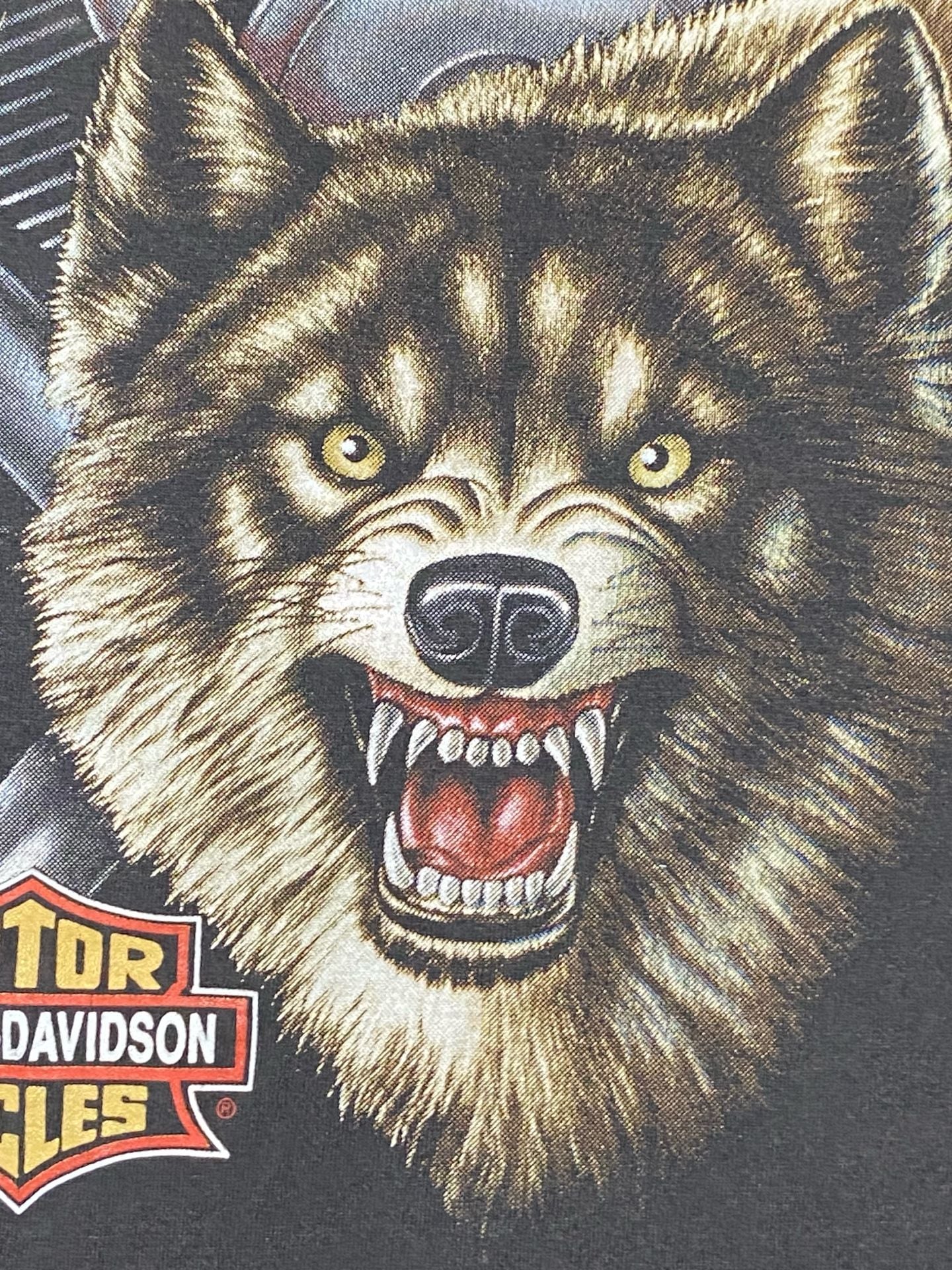 Vintage 1991 Harley Davidson 3D Emblem T Shirt 2XL Hawaii Honolulu Wolf Eagle 4