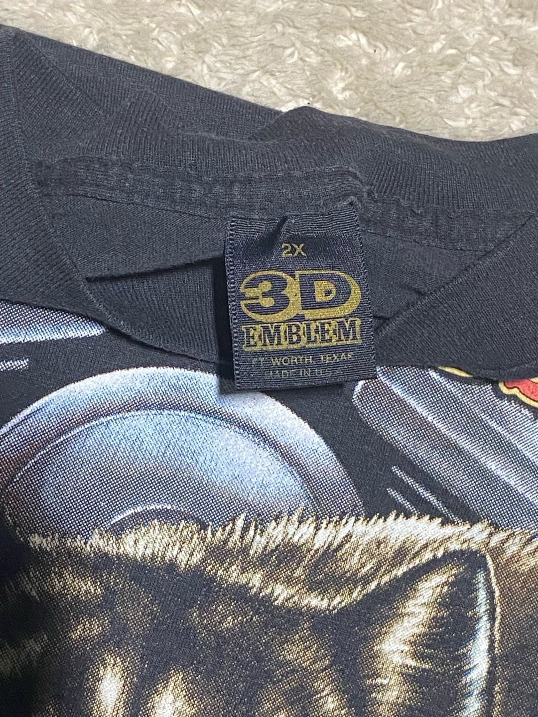 Vintage 1991 Harley Davidson 3D Emblem T Shirt 2XL Hawaii Honolulu Wolf Eagle 8