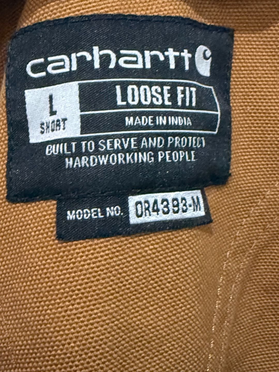 Carhartt Loose Fit Insulated Bib Overalls L Short Brown 3