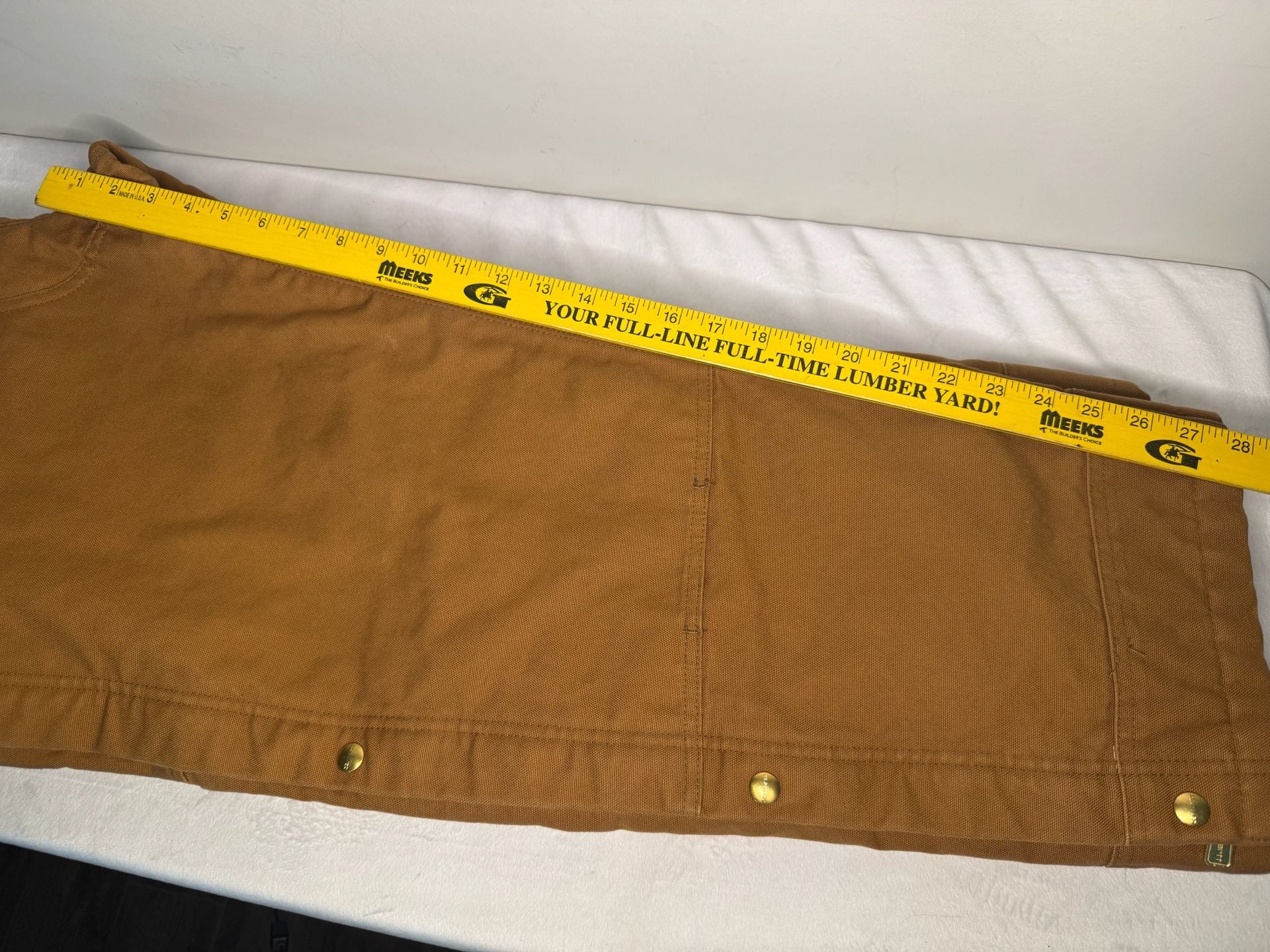 Carhartt Loose Fit Insulated Bib Overalls L Short Brown 9
