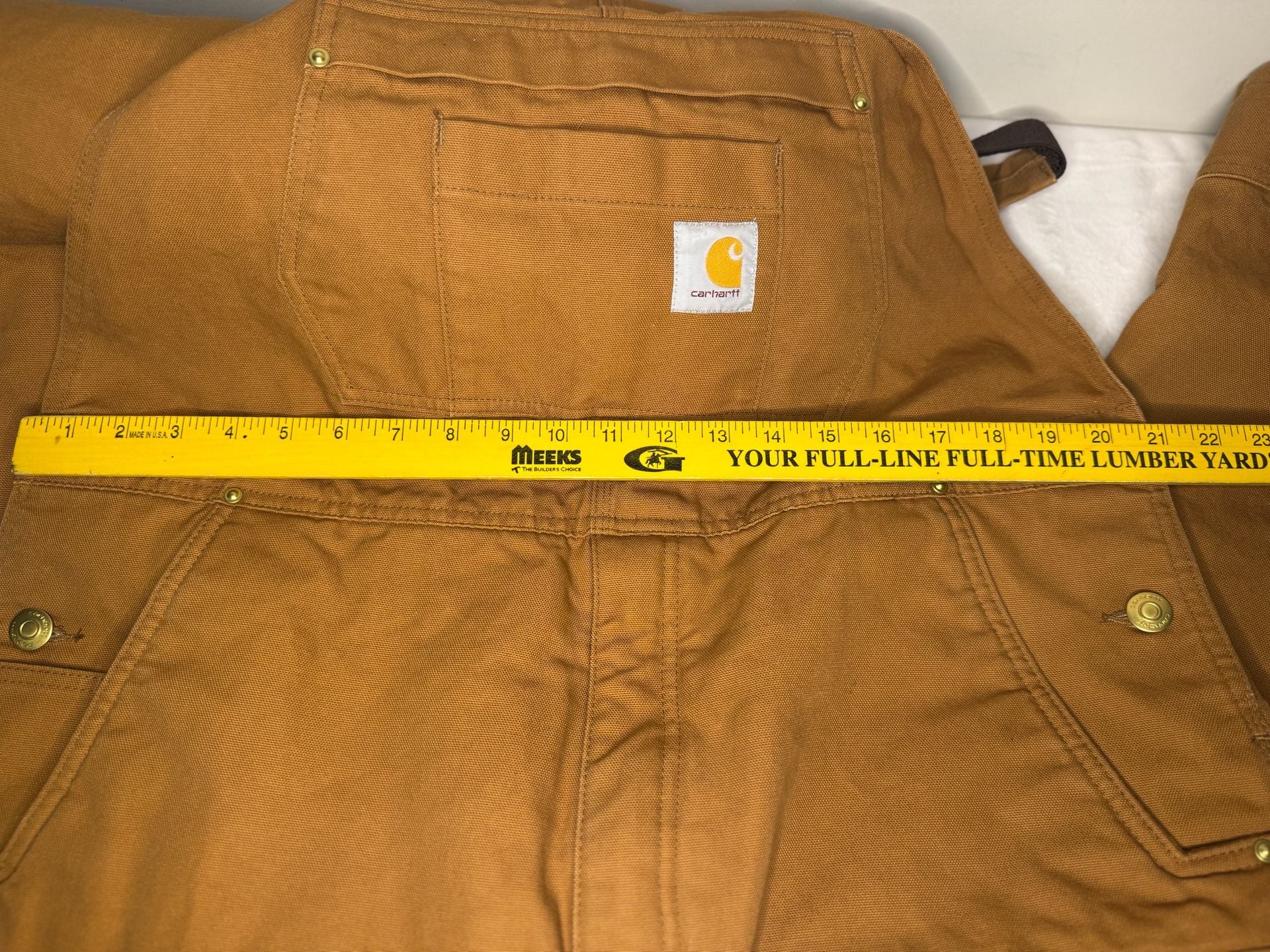 Carhartt Loose Fit Insulated Bib Overalls L Short Brown 11