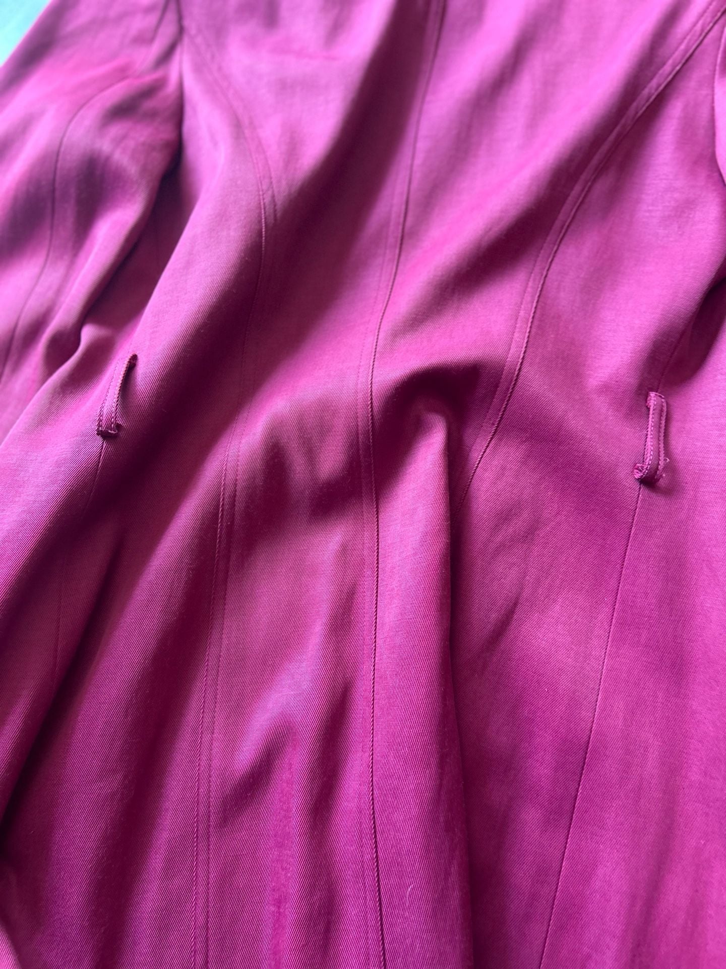 Cache Trench Coat Size 4 Pink Snake Print Lining Double Breasted 8