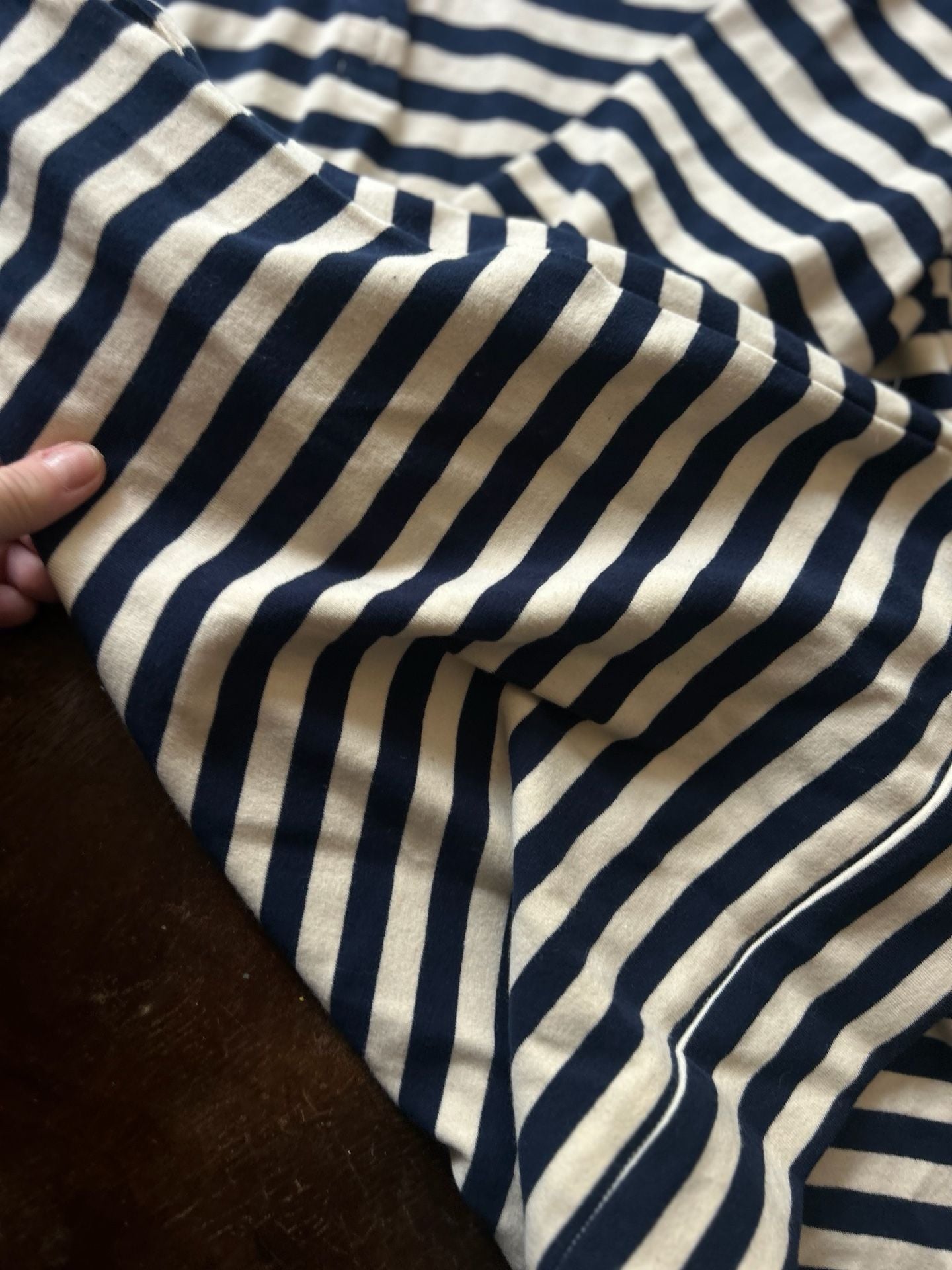 Buru Striped Rugby Dress Size M Black White Collar Puffed Sleeves 5
