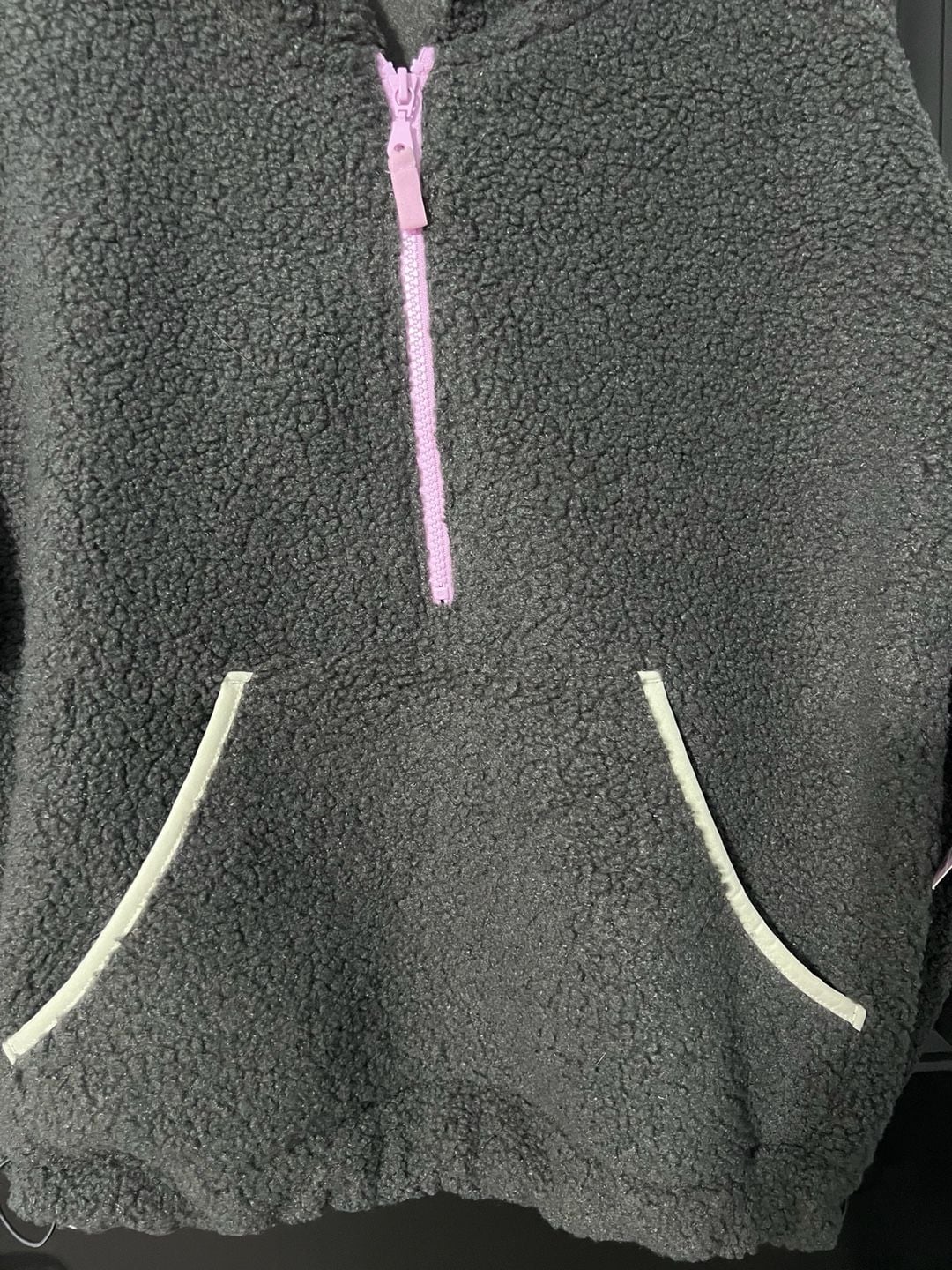 Wild Fable Half Zip Sherpa Hoodie Size XS Gray 5
