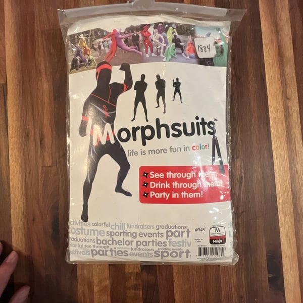 Morphsuits Ninja Costume Size M Black