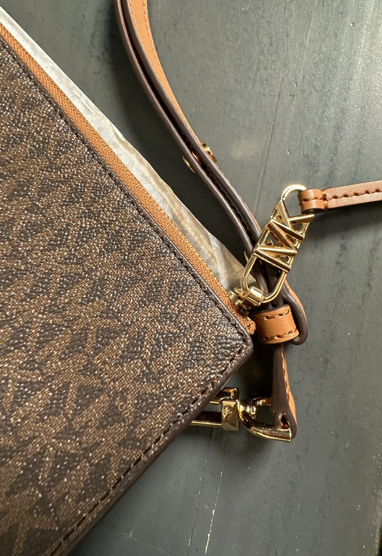Michael Kors Ruby Small Double Zip Crossbody Bag Brown 5