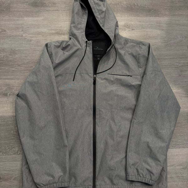 Marc Anthony Jacket Size XXL Gray Lightweight Hooded Full Zip