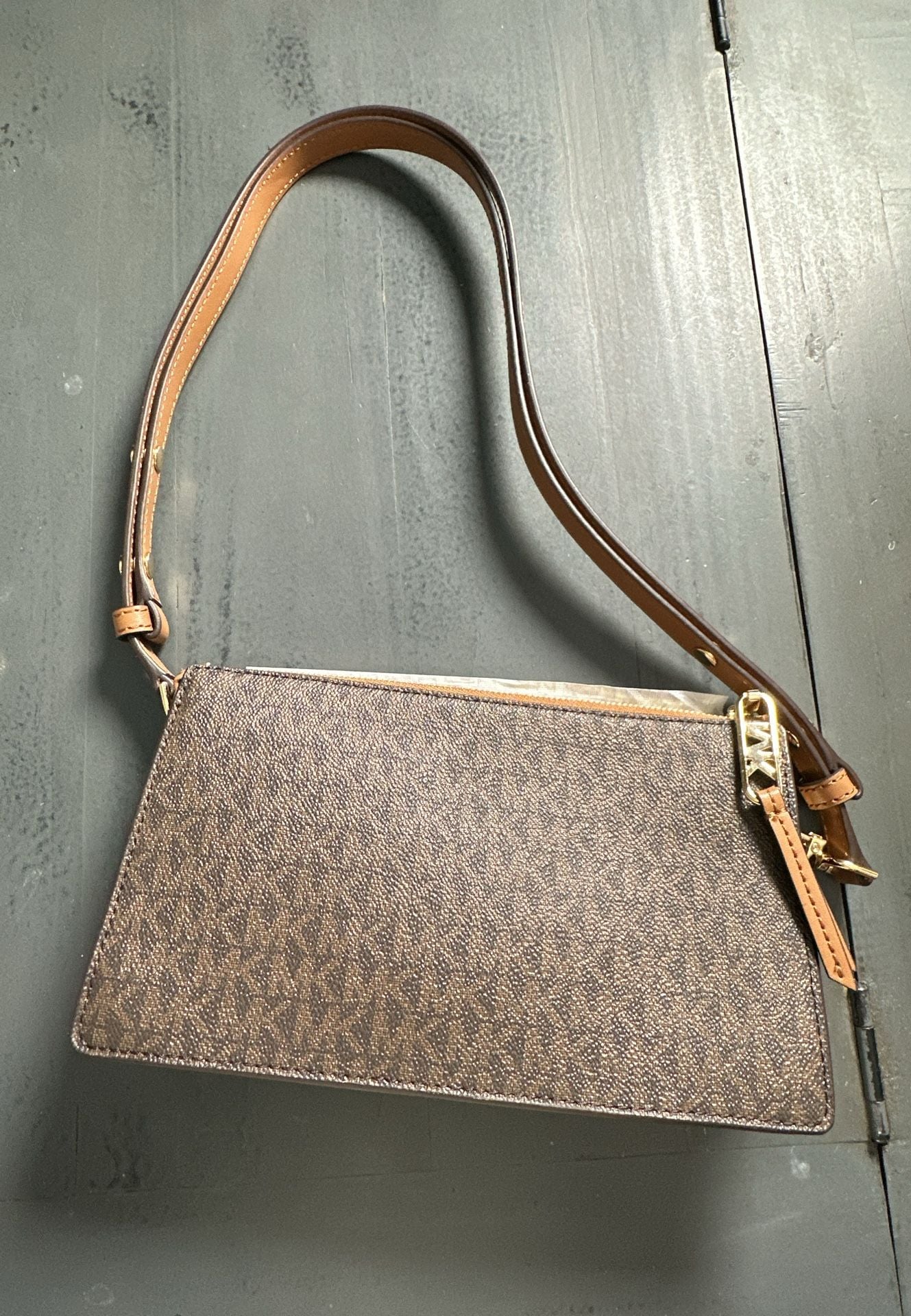 Michael Kors Ruby Small Double Zip Crossbody Bag Brown 4