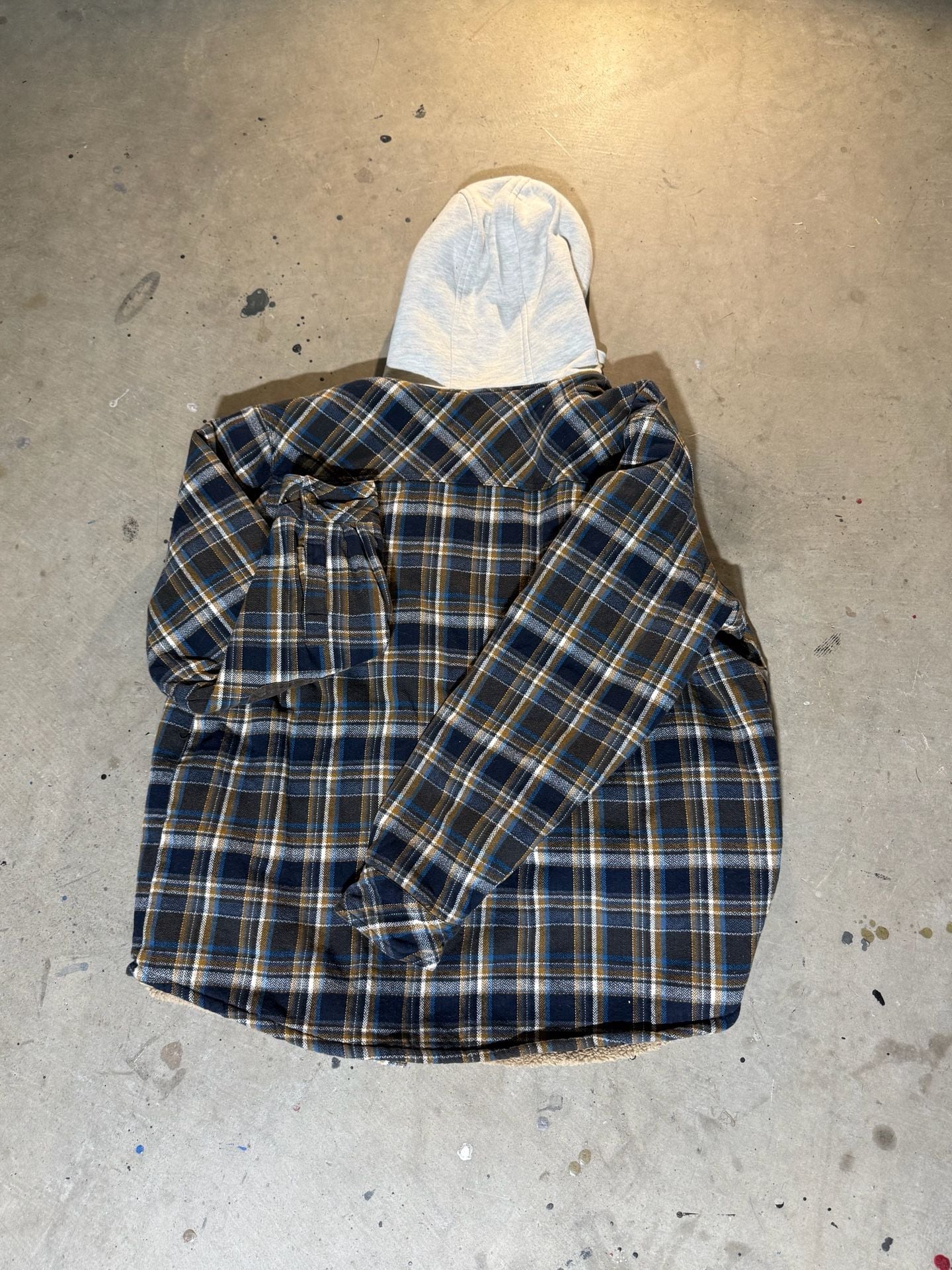 Legendary Whitetails Camp Night Hooded Flannel Size 2XL Plaid Sherpa Lined 5