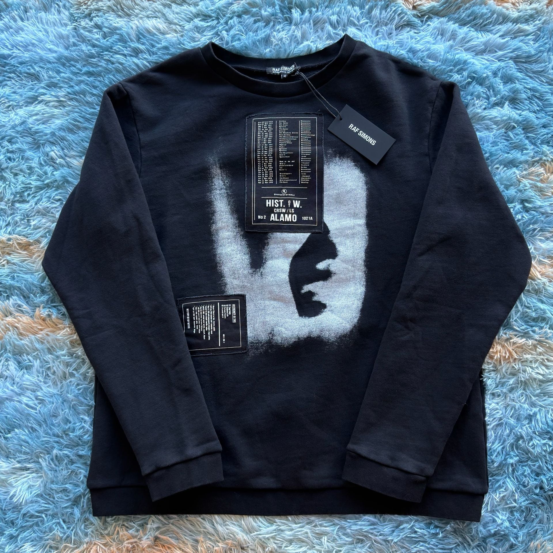 Raf Simons History of My World Alamo Sweatshirt Size 48 Black 2