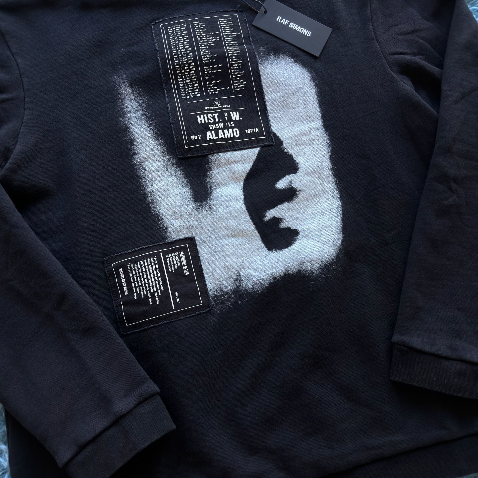 Raf Simons History of My World Alamo Sweatshirt Size 48 Black 3