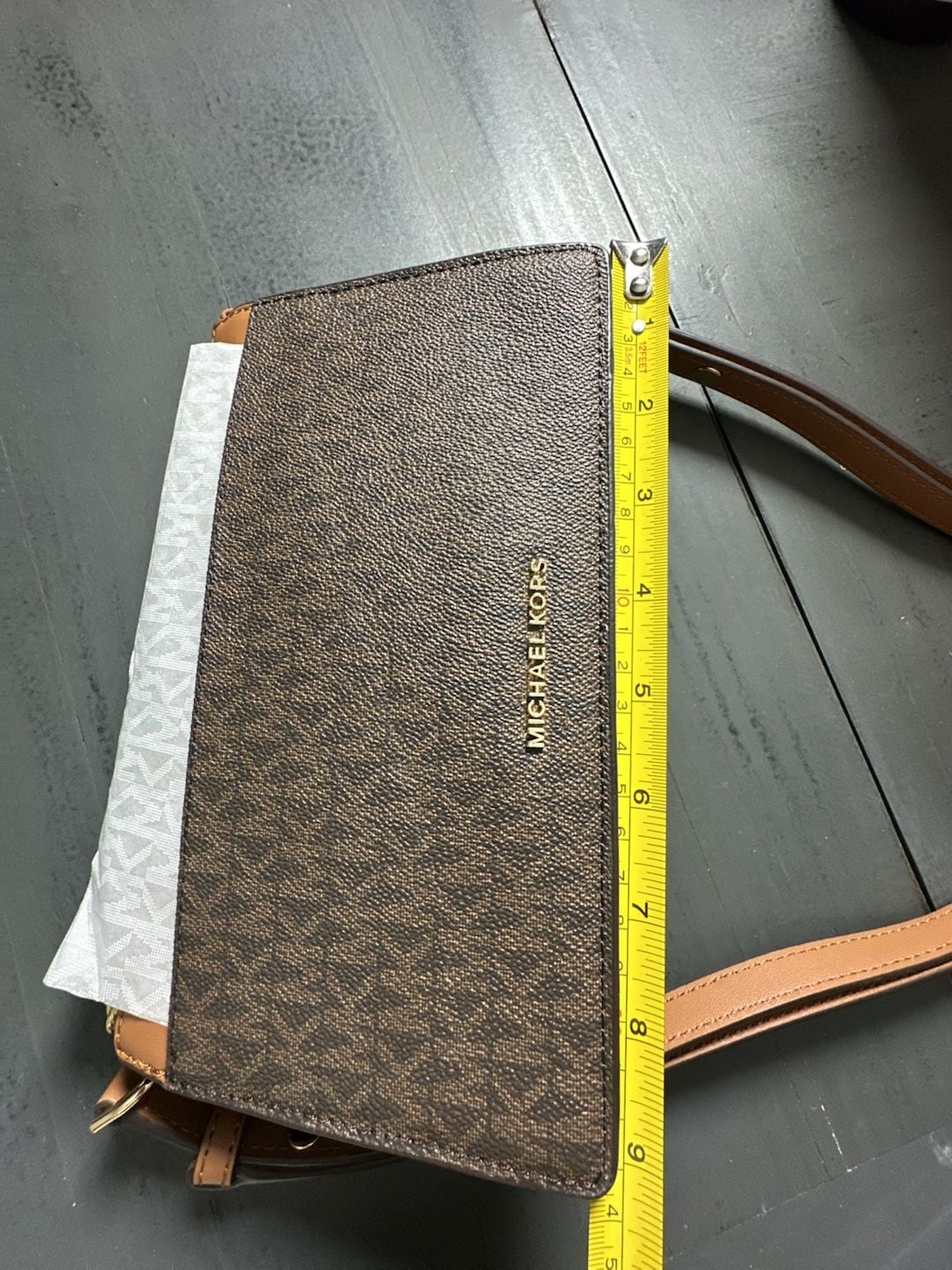 Michael Kors Ruby Small Double Zip Crossbody Bag Brown 9