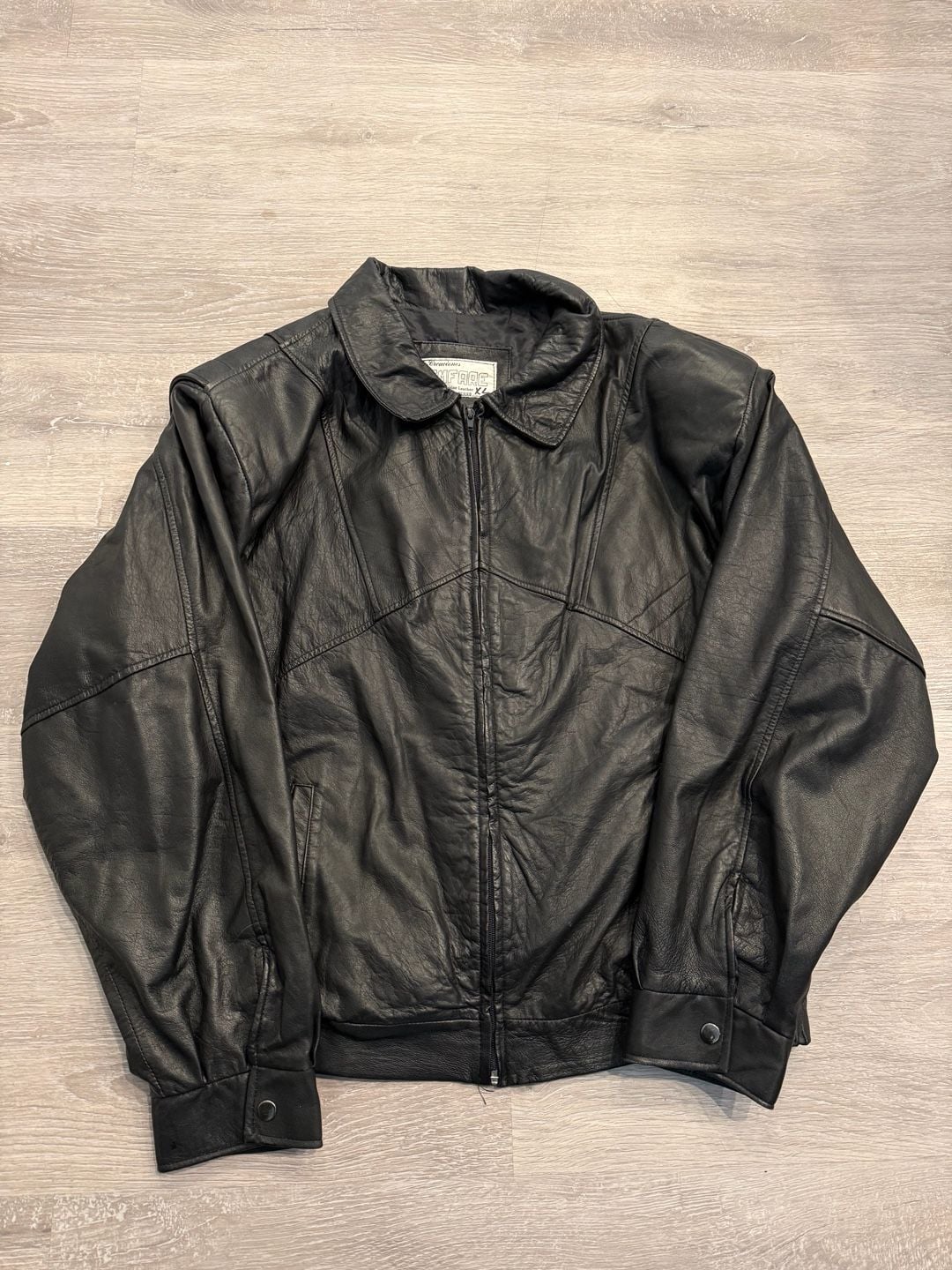 Creaciones Emfare Genuine Leather Jacket Size XL Black Bomber 2
