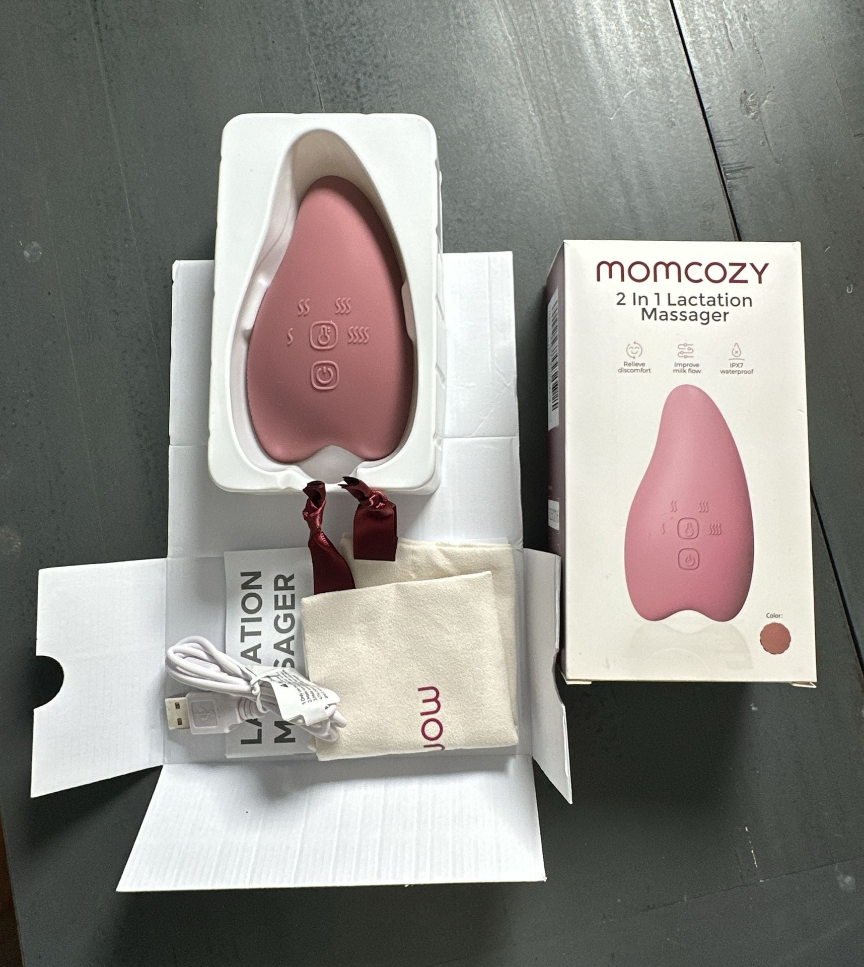 Momcozy 2 In 1 Lactation Massager Pink 2