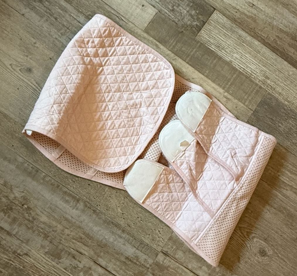 Postpartum Belly Wrap Size M Pink Quilted Support 5