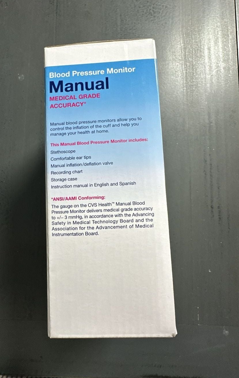 CVS Health Manual Blood Pressure Monitor Size Medium Cuff Stethoscope 4